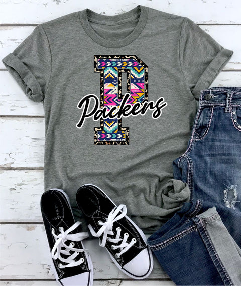Packers Aztec Letter DTF Transfer