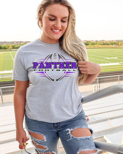 Panther Football Halftone DTF Transfer
