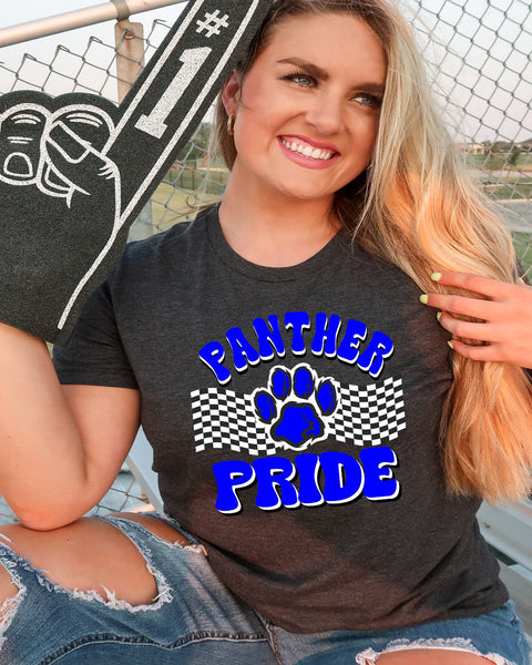 Panther Pride Checkered Banner DTF Transfer