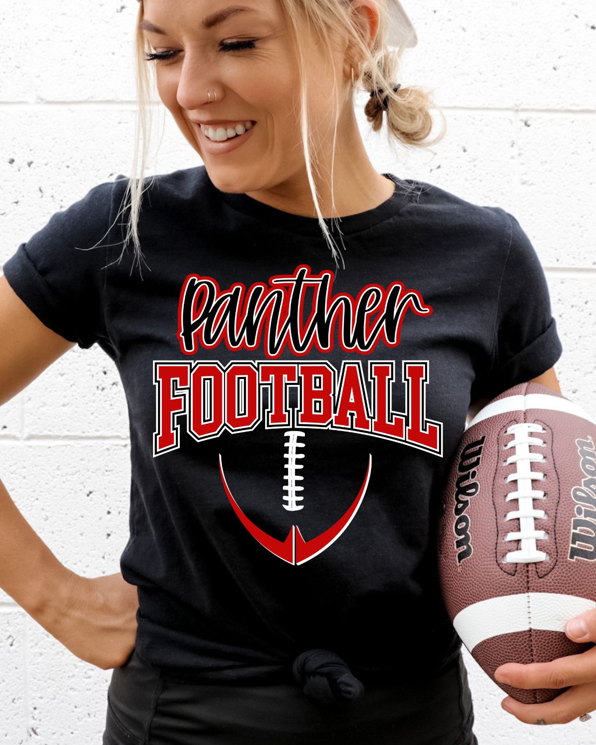 Panther Half Football DTF Transfer - Rustic Grace Heat Transfer Company