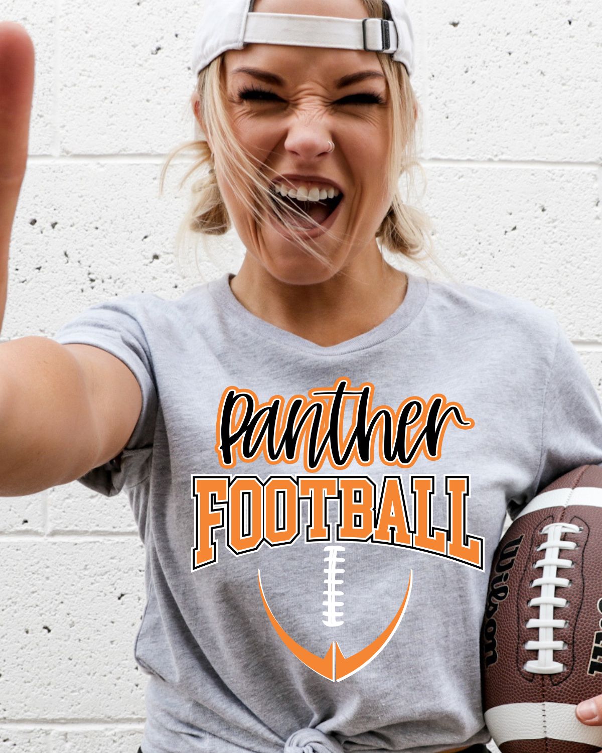 Panther Half Football DTF Transfer