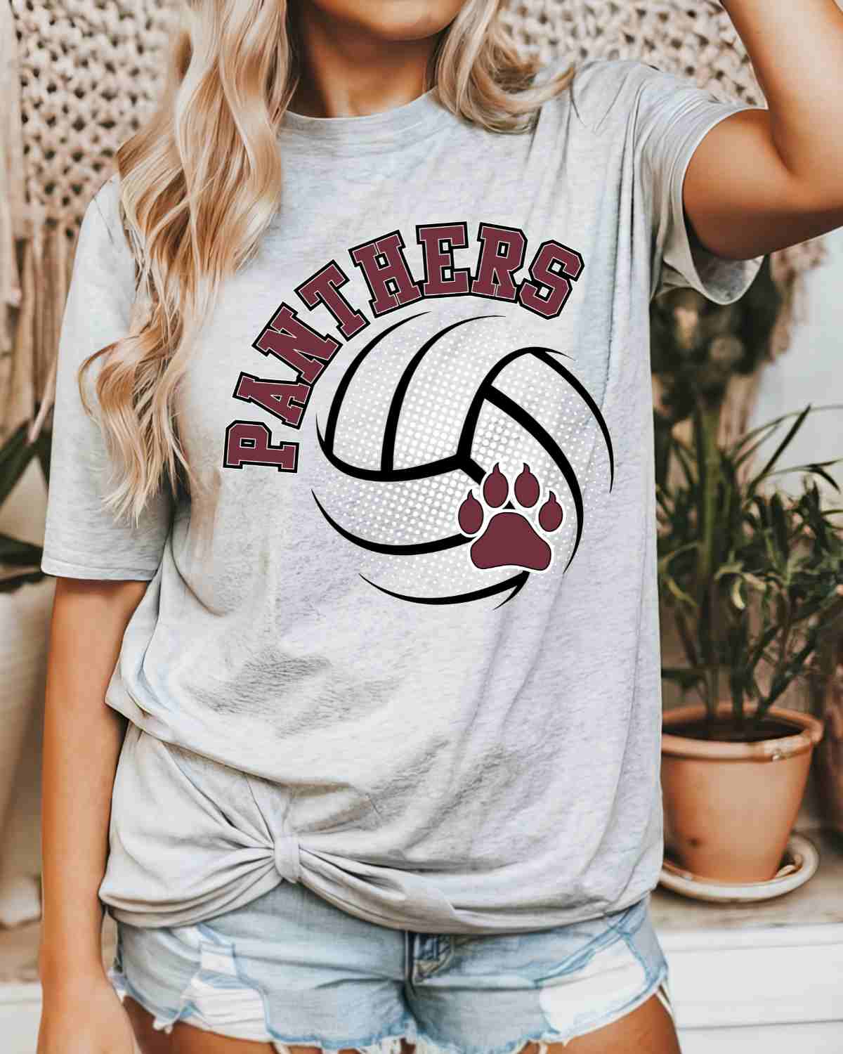 Panthers Volleyball Halftone DTF Transfer