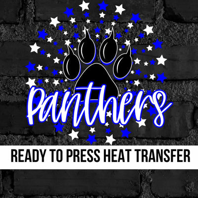 Panthers Paw Star Circle DTF Transfer