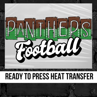 Panthers Football Box Letters DTF Transfer