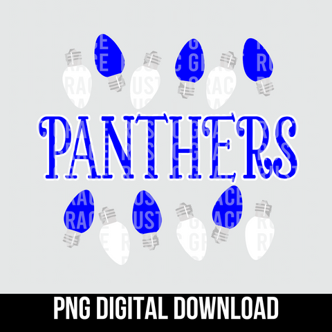 Panthers Christmas Lights Digital Download