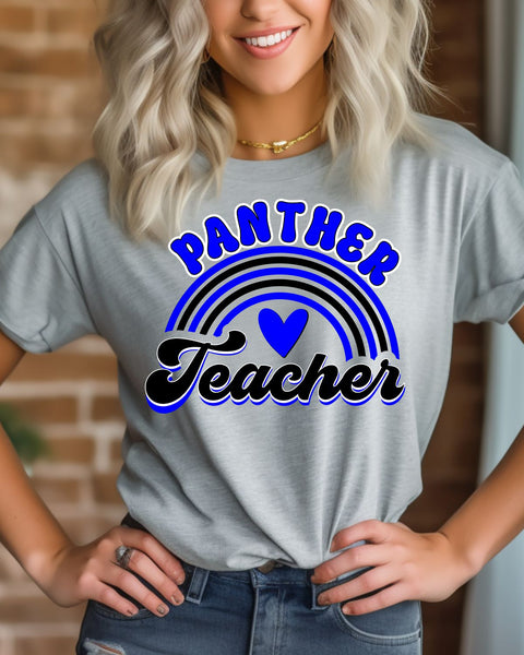Panthers Teacher Rainbow DTF Transfer