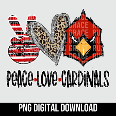 Peace Love Cardinals Digital Download