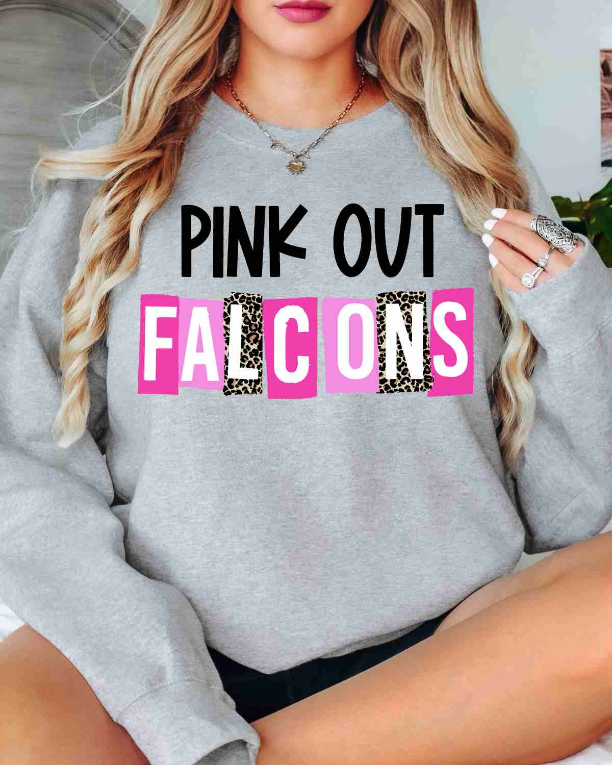 Pink Out Falcons DTF Transfer