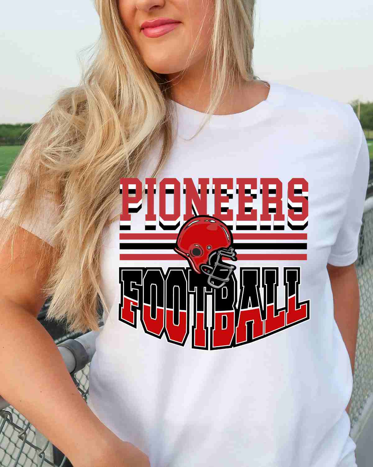 Pioneers Football Helmet Middle DTF Transfer