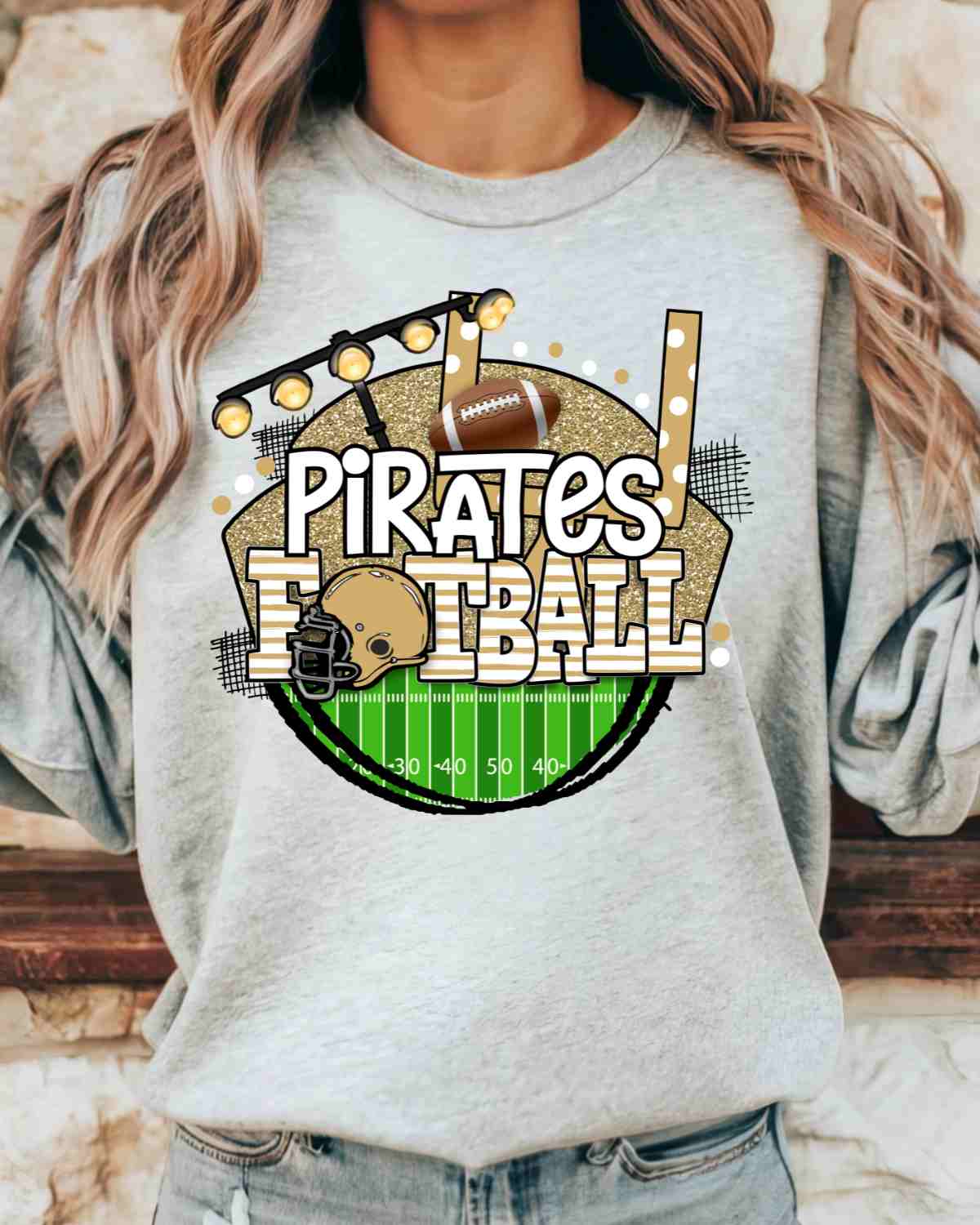 Pirates Football Stadium Circle DTF Transfer