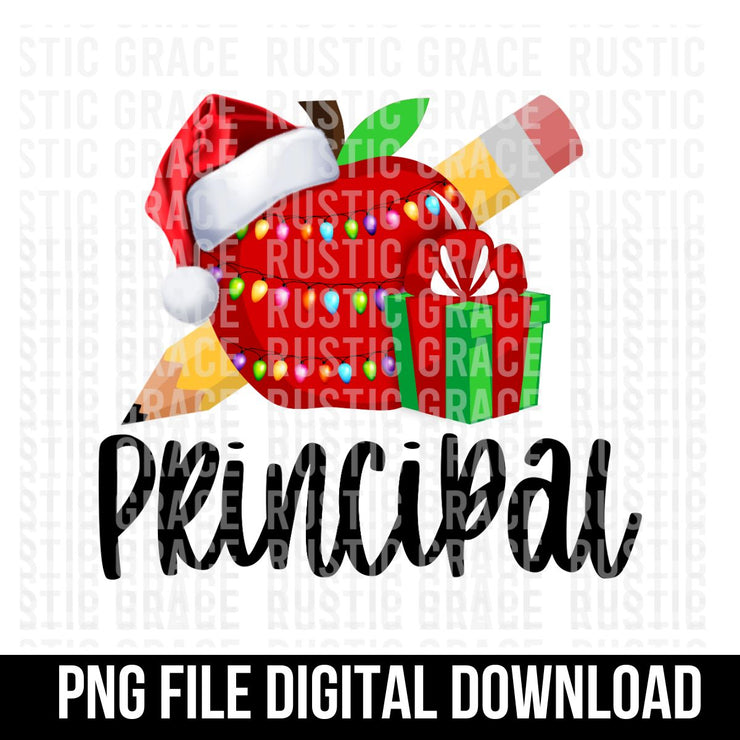 Christmas Principal Apple Digital Download
