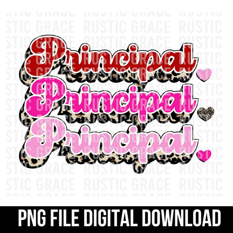Valentines Principal Retro Digital Download