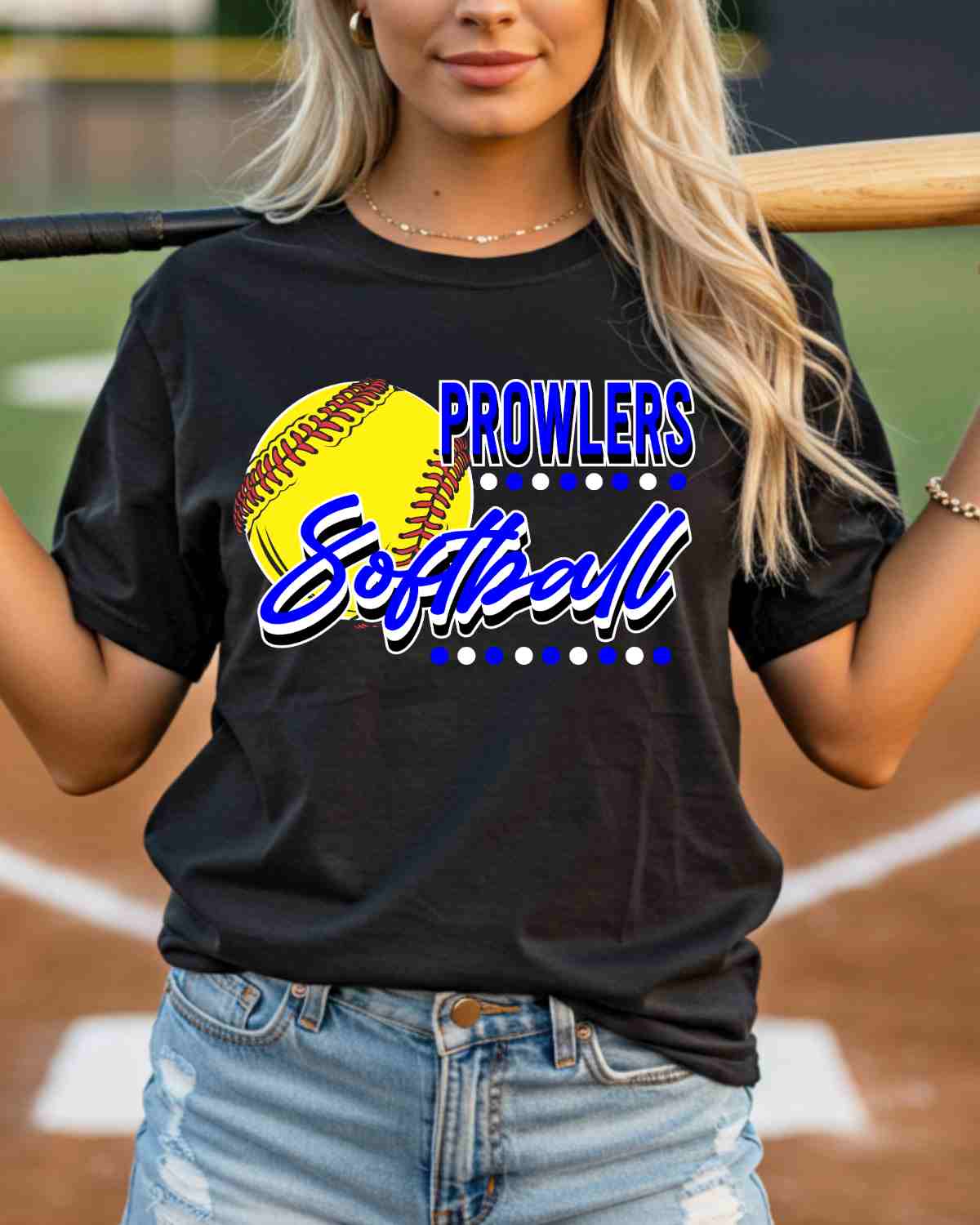 Prowlers Softball Dots DTF Transfer - Rustic Grace Heat Transfer Company