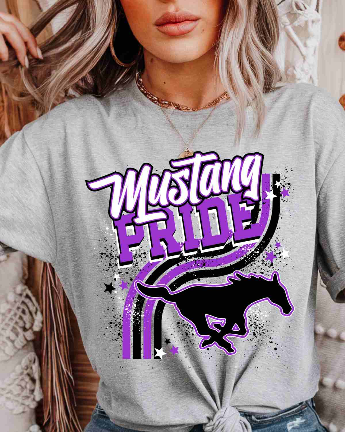 Mustang Pride Wavy Stripes DTF Transfer