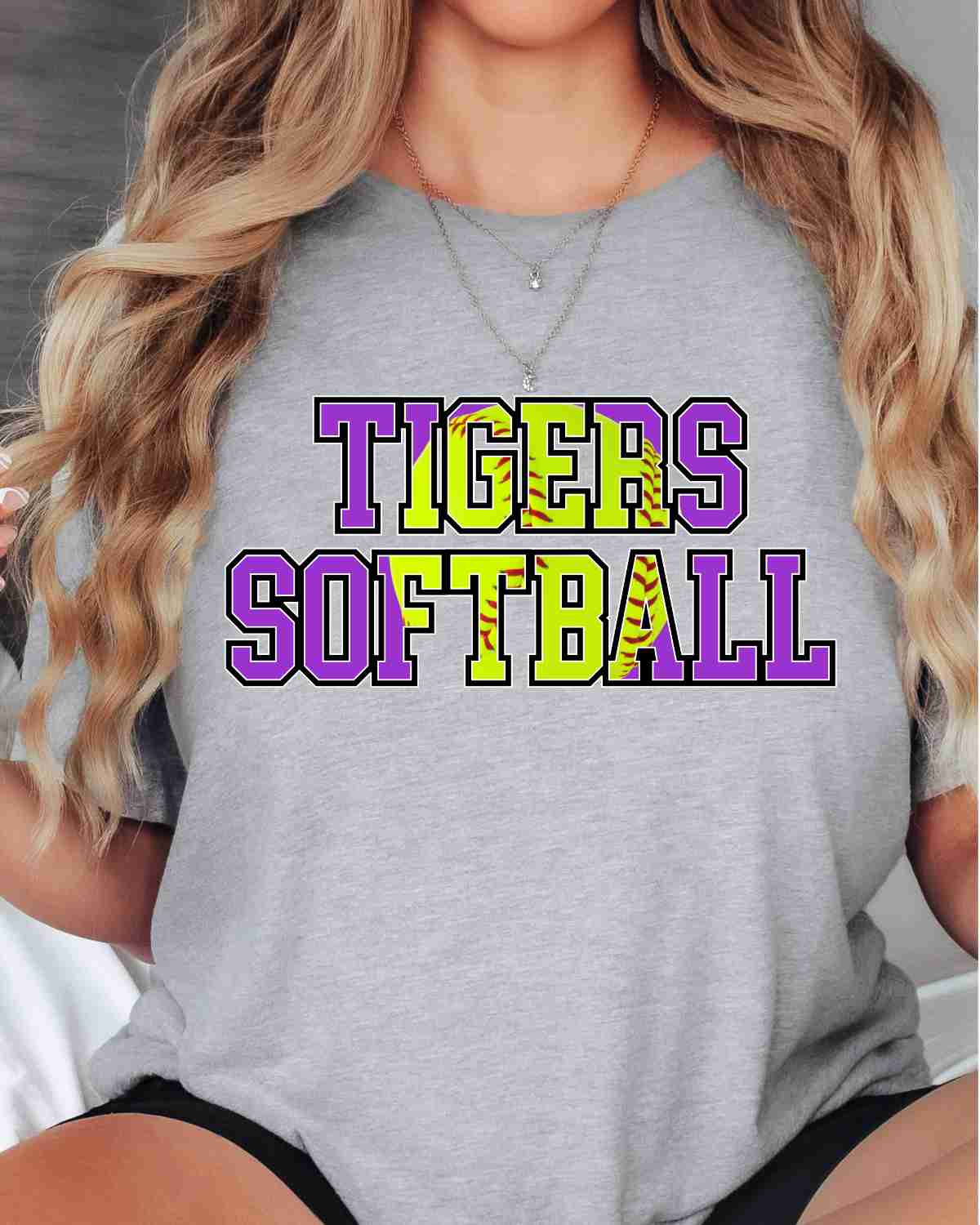 Tigers Softball Words DTF Transfer