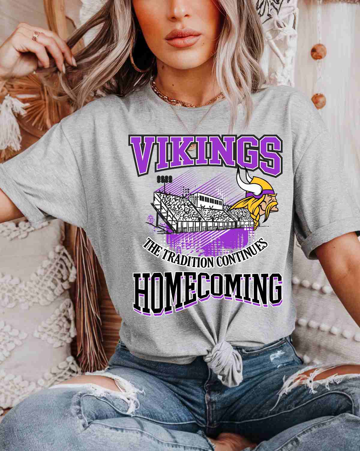 Vikings Homecoming Tradition DTF Transfer