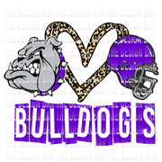 Bulldogs Heart Football Digital Download
