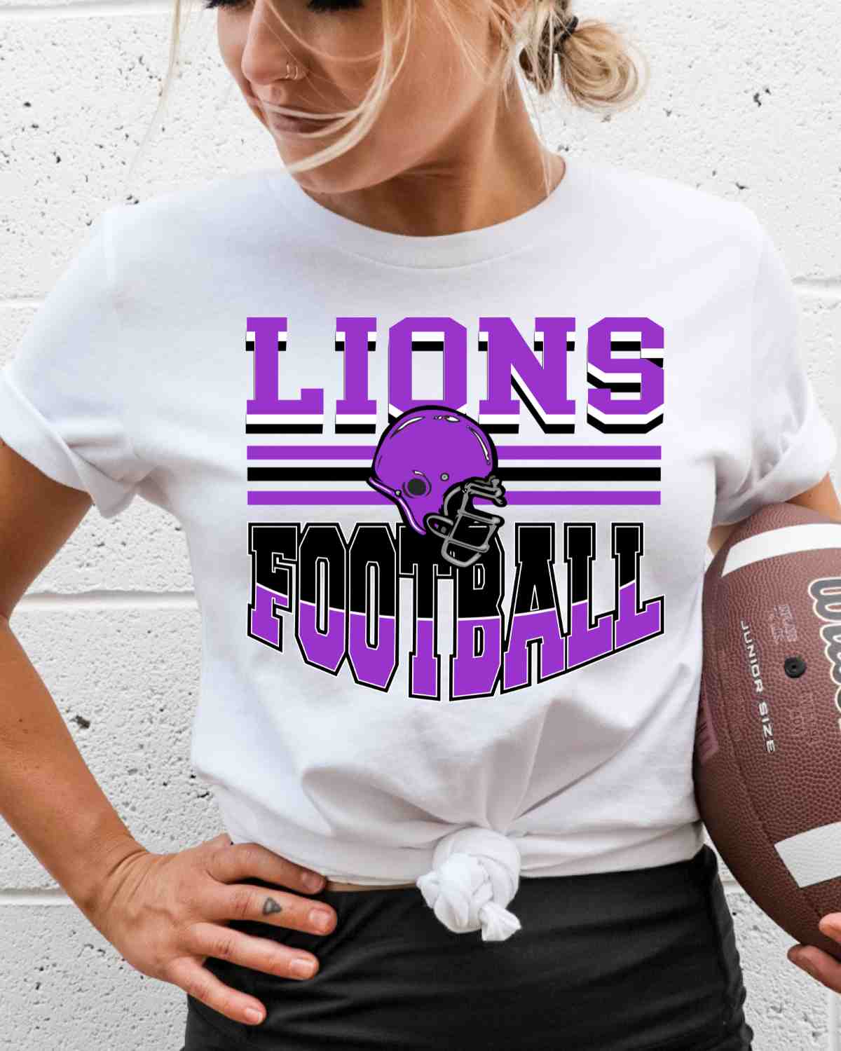 Lions Football Helmet Middle DTF Transfer