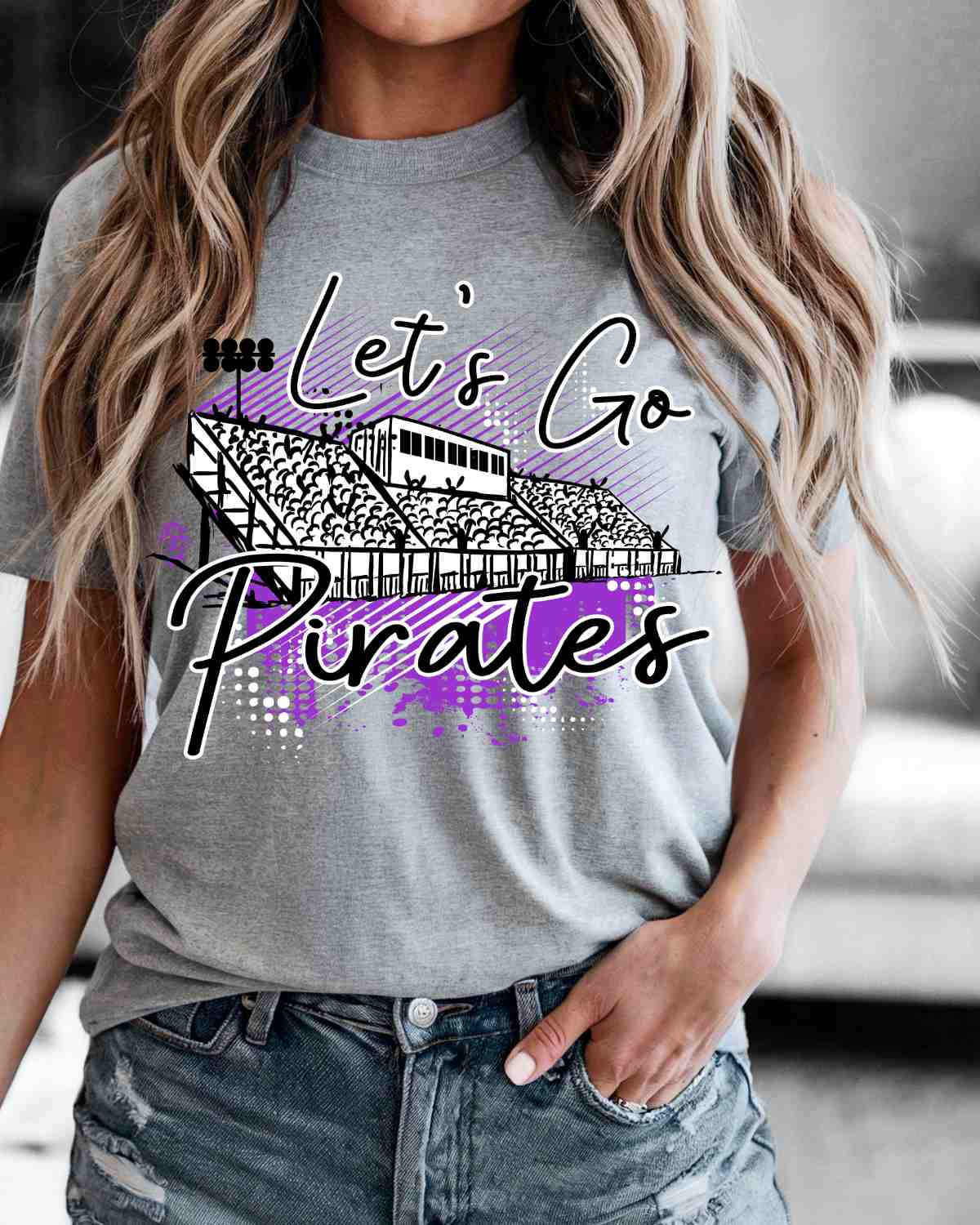 Let's Go Pirates Stadium DTF Transfer