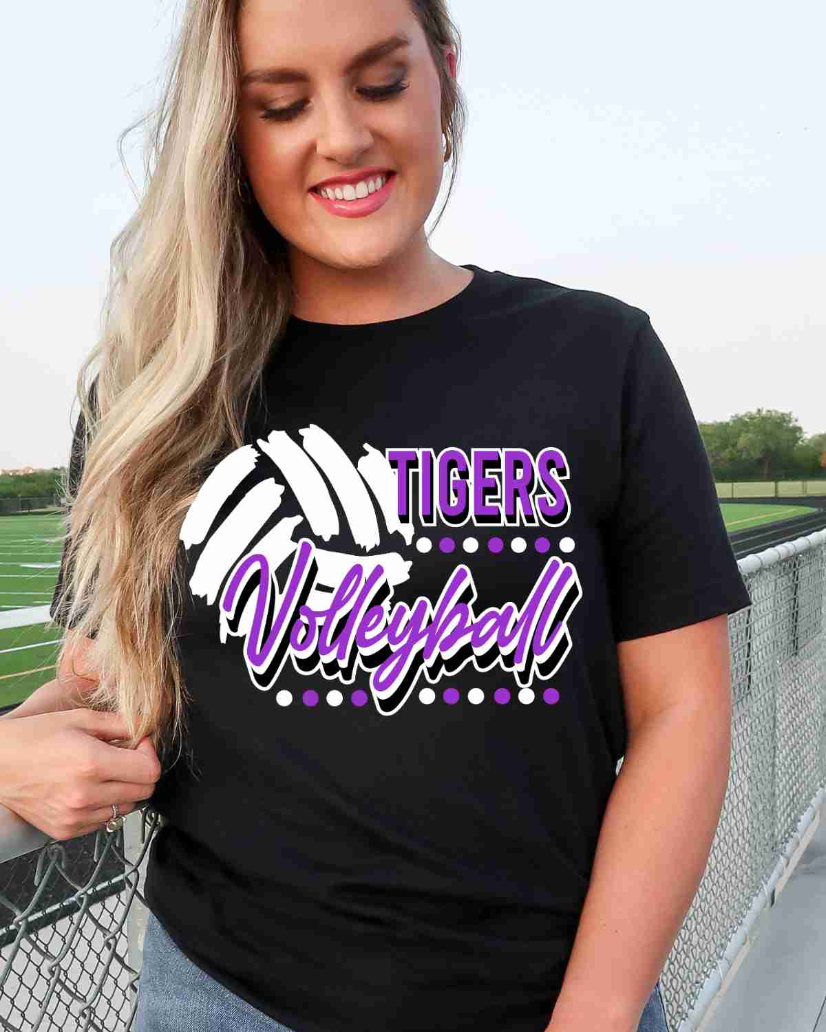 Tigers Volleyball with Dots DTF Transfer