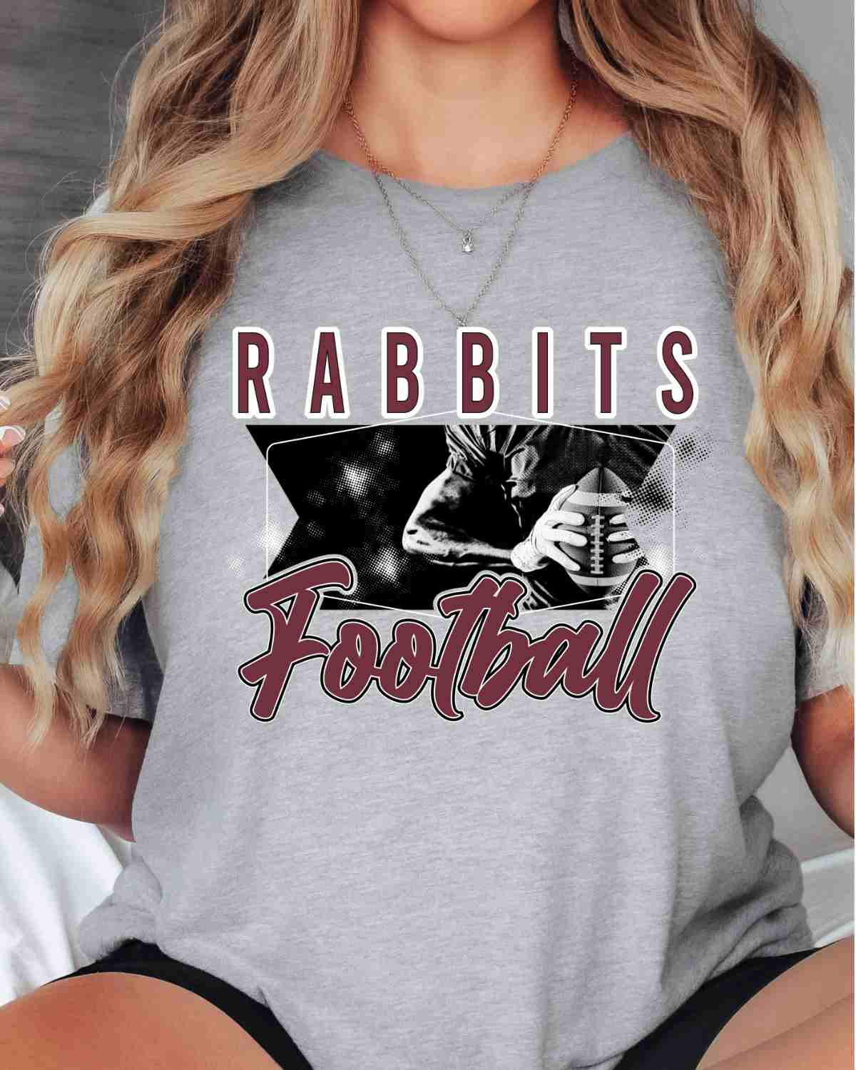 Rabbits Football Photo Letter DTF Transfer