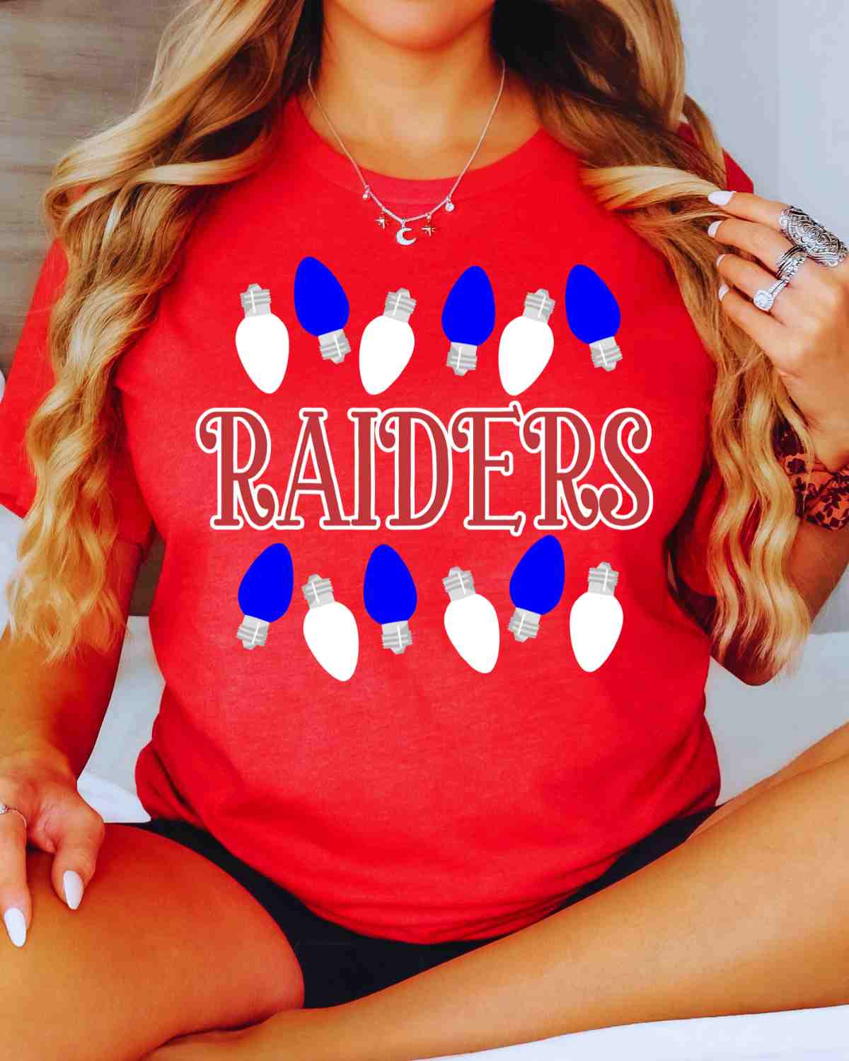 Raiders Christmas Lights DTF Transfer