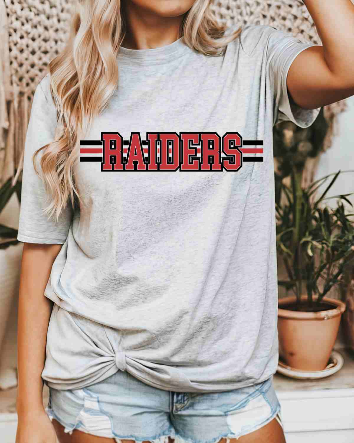 Raiders Word Three Lines DTF Transfer
