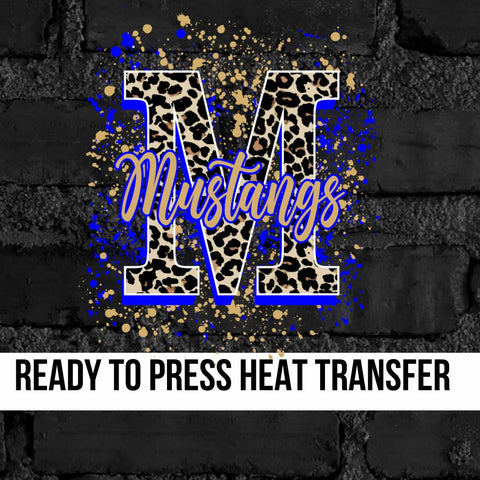 Mustangs Letter Splatter DTF Transfer – Rustic Grace Heat Transfer Company