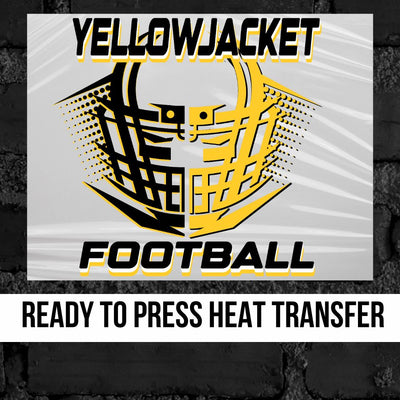 Yellowjacket Football Helmet Halftone DTF Transfer