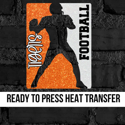 Tigers Football Silhouette DTF Transfer