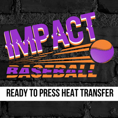 Impact Baseball Angled DTF Transfer