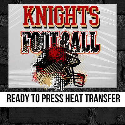 Knights Football Helmet Grunge DTF Transfer
