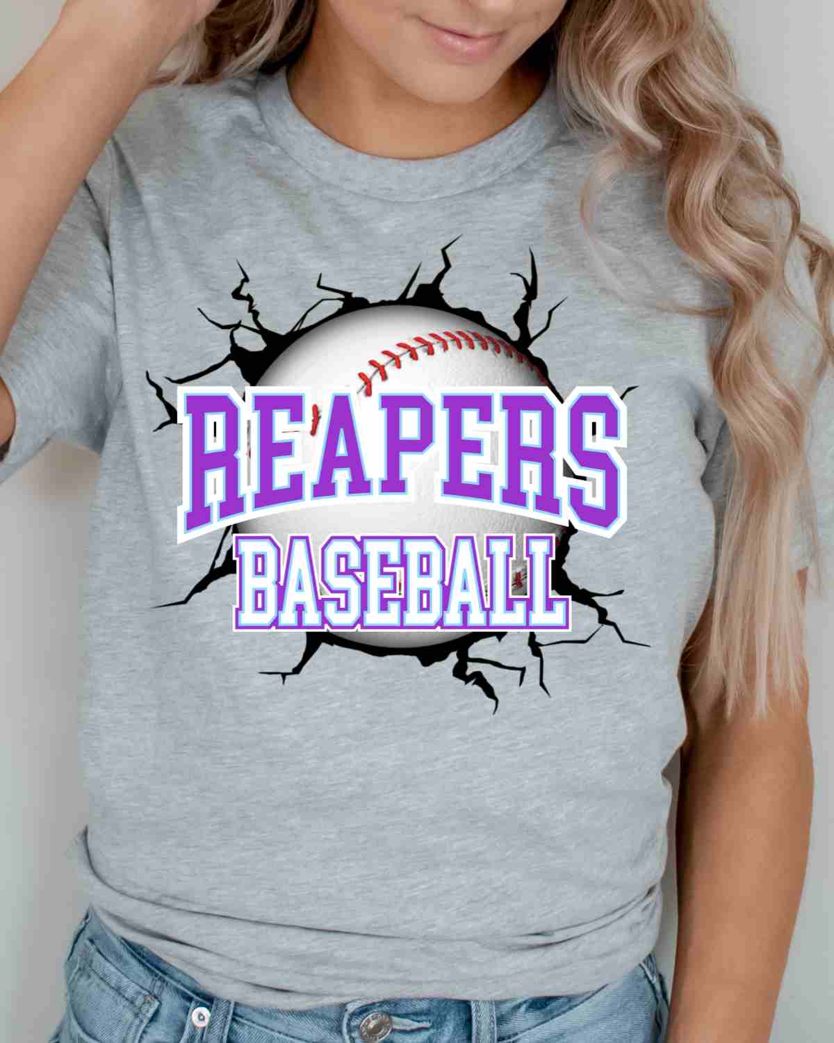 Reapers Baseball Break Through DTF Transfer - Rustic Grace Heat Transfer Company