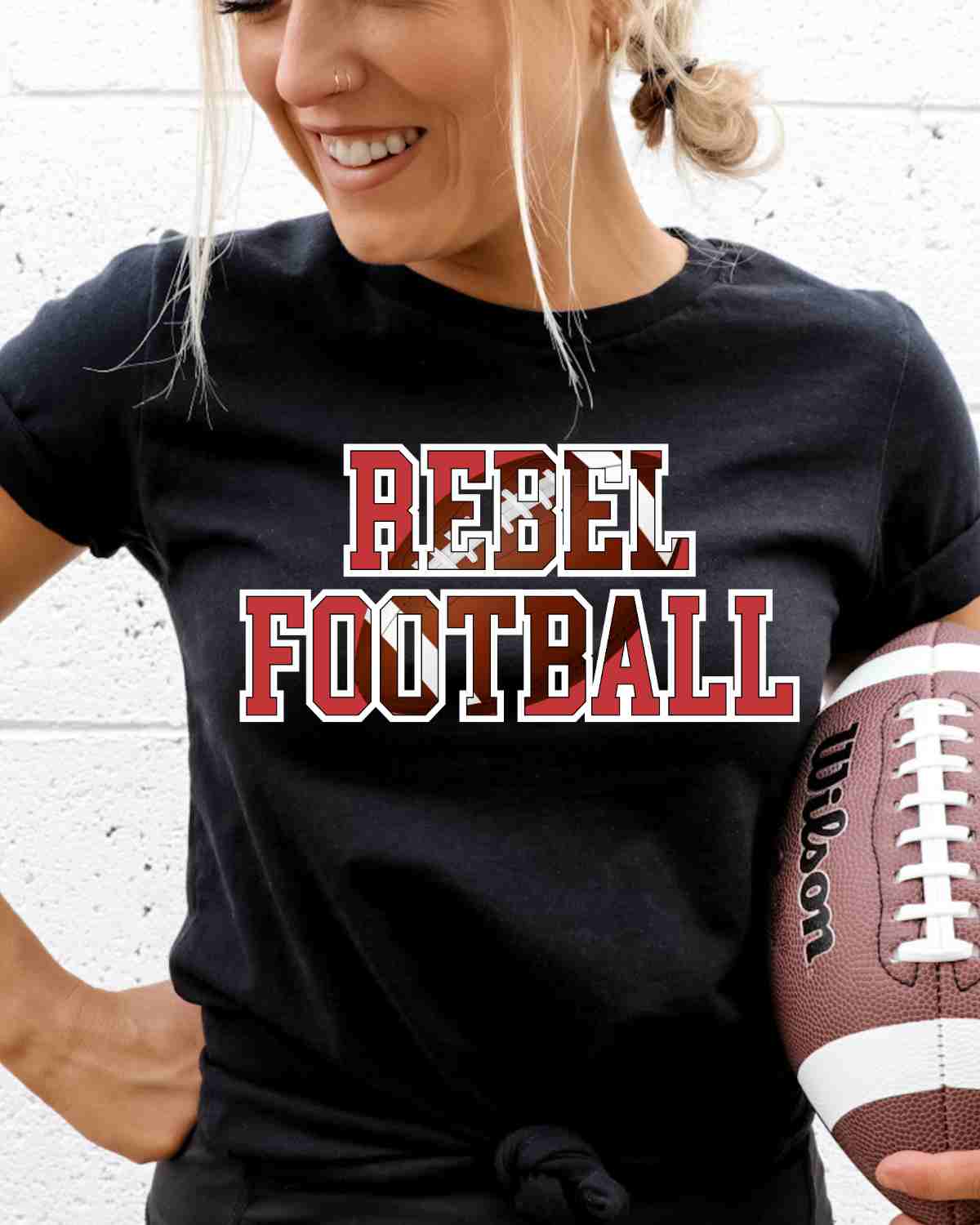 Rebel Football Words DTF Transfer