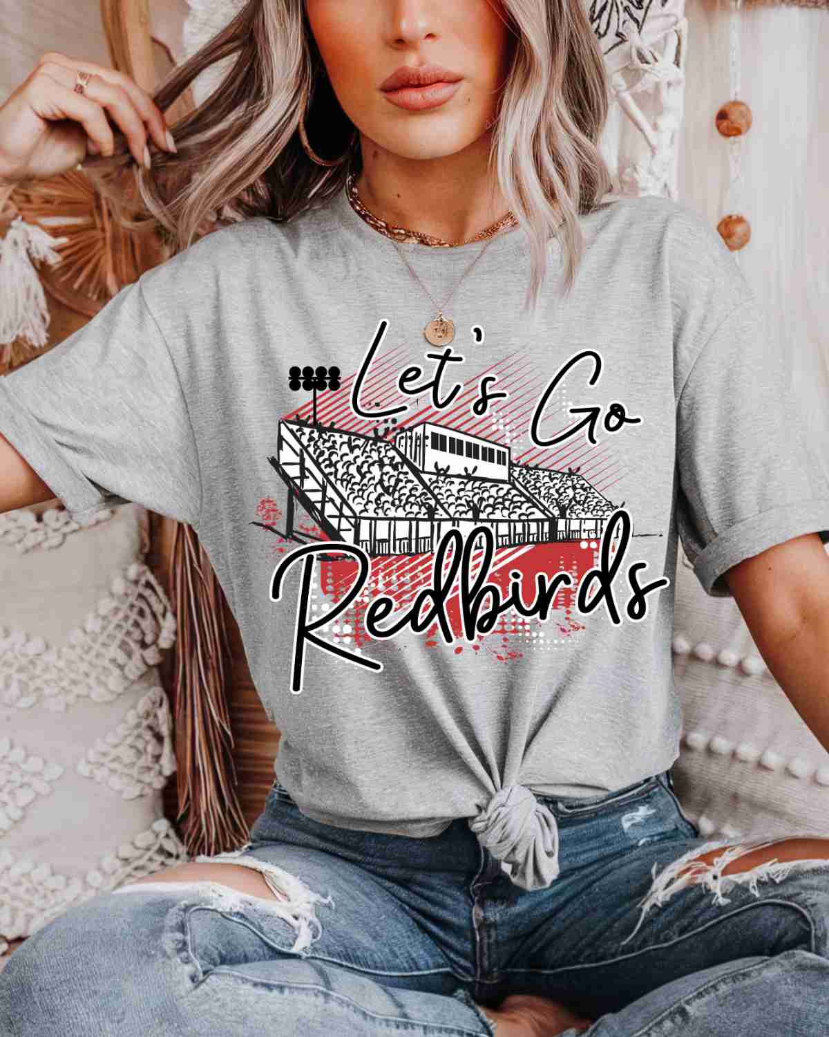 Let's Go Redbirds Stadium DTF Transfer