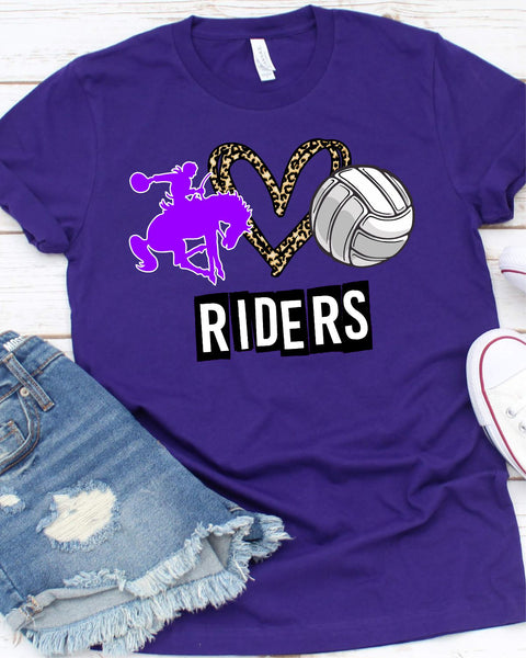 Riders Heart Volleyball DTF Transfer
