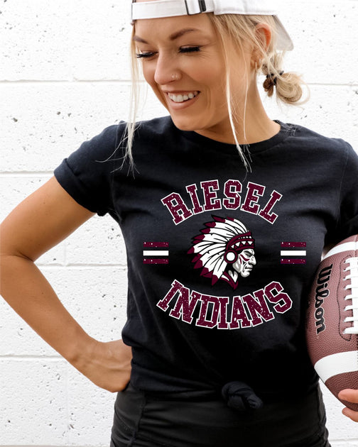 Riesel Indians Circle Mascot DTF Transfer – Rustic Grace Heat Transfer ...
