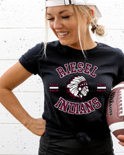 Riesel Indians Circle Mascot DTF Transfer
