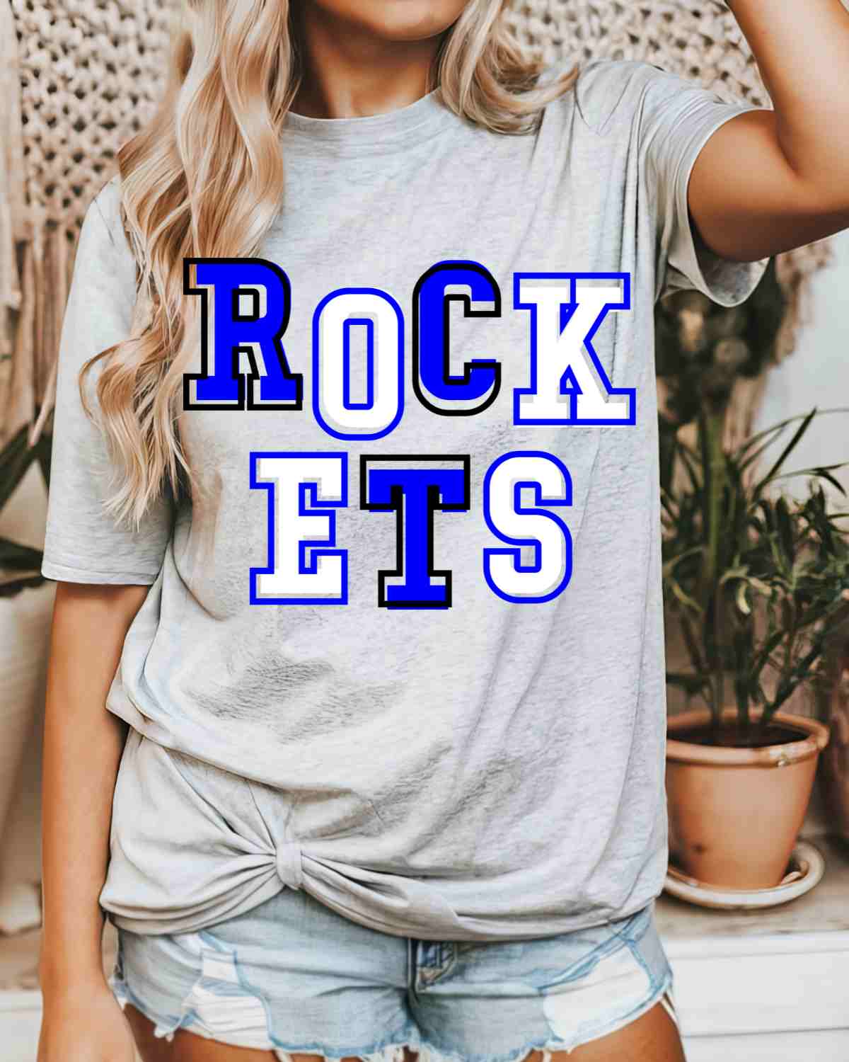 Rockets Offset Letters DTF Transfer