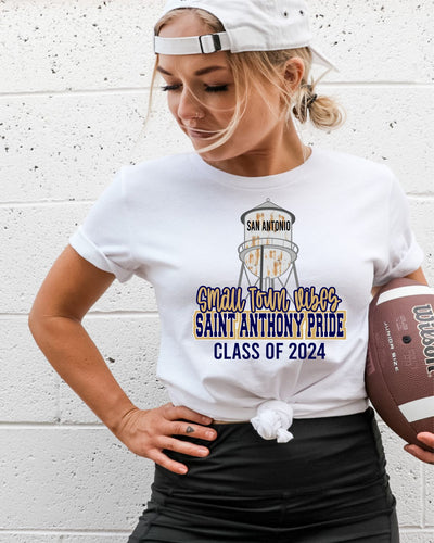 Small Town Vibes & Saint Anthony Pride DTF Transfer