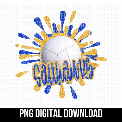 Salthawks Volleyball Splatter Digital Download