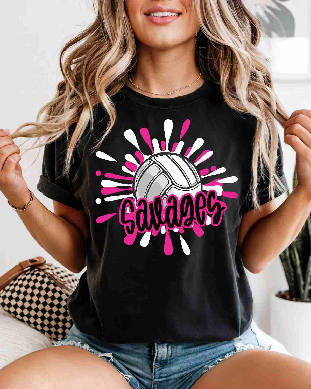 Savages Volleyball Splatter DTF Transfer