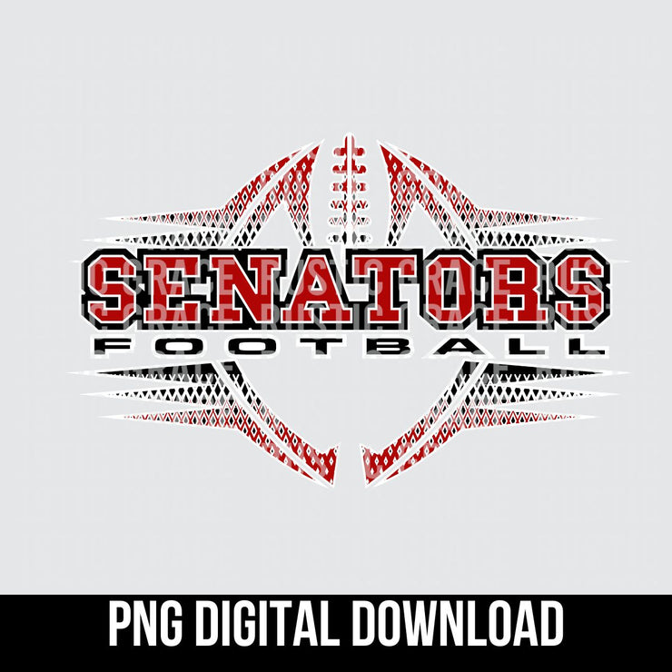 Senators Football Halftone Digital Download
