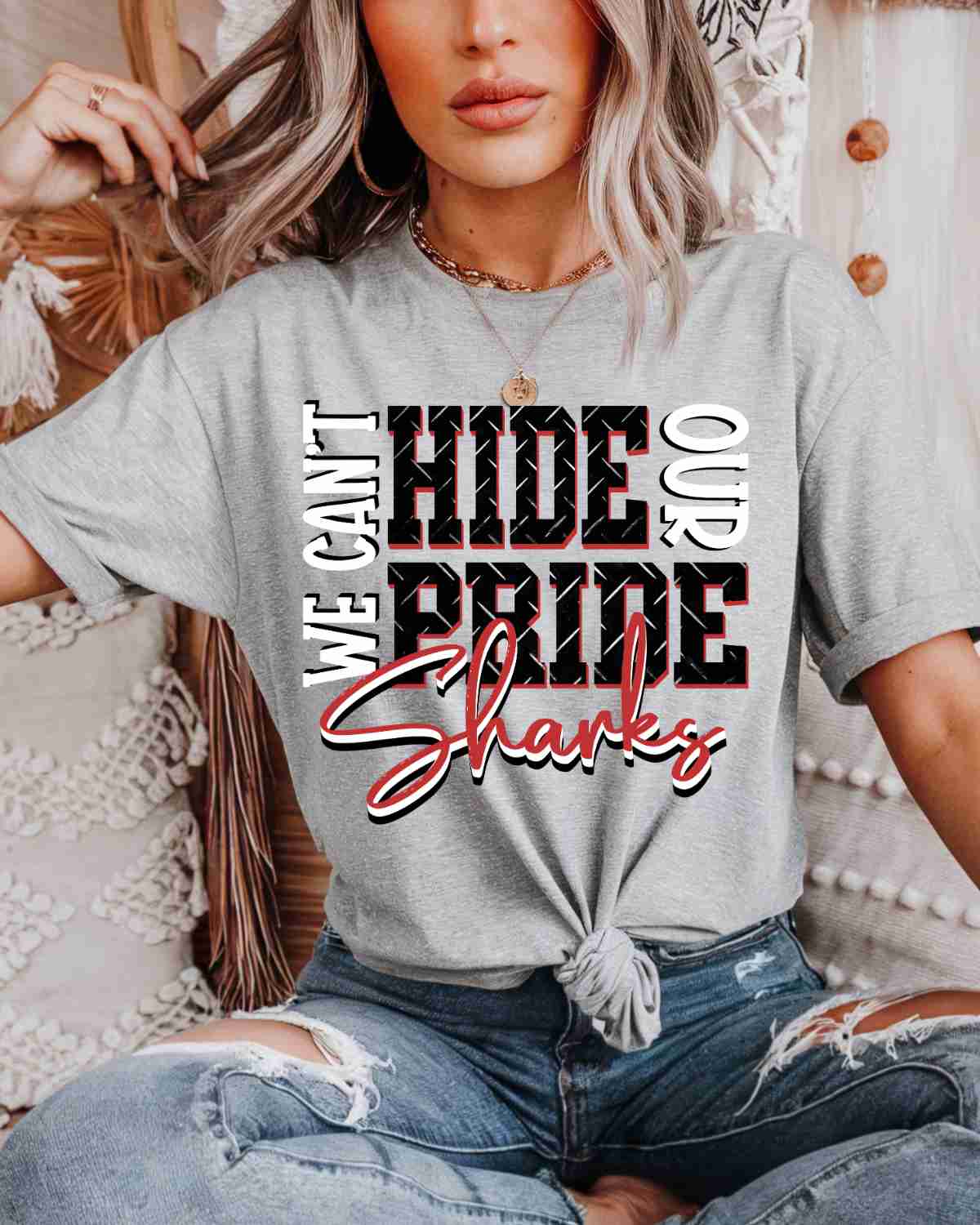 We Can't Hide Our Pride Sharks DTF Transfer