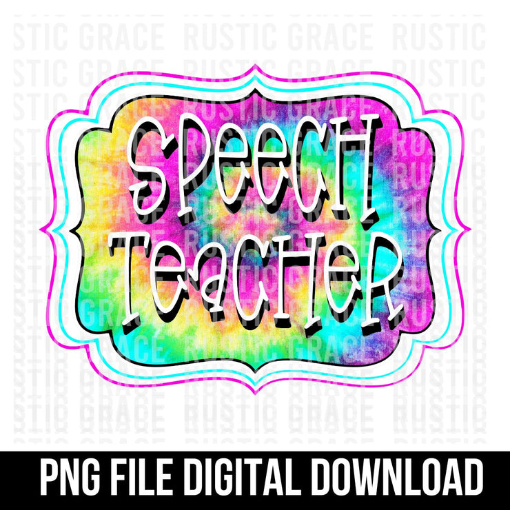 Speech Teacher Bracket Digital Download