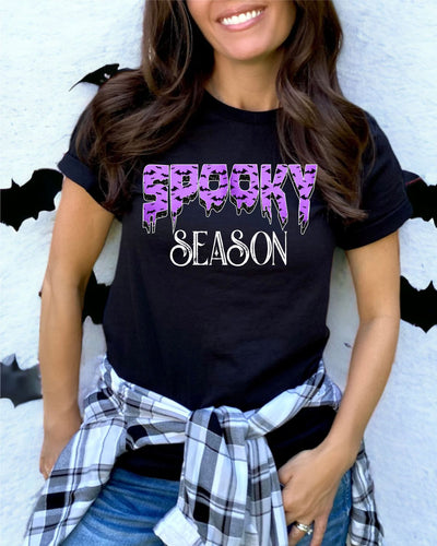Spooky Season Purple Bats DTF Transfer