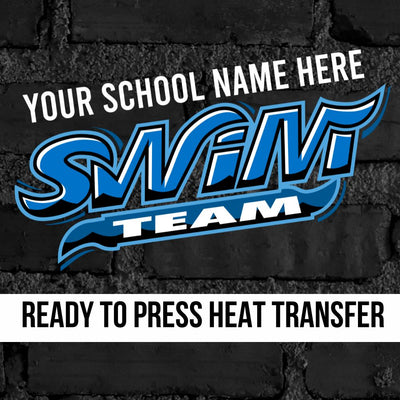 Custom School Swim Team Word DTF Transfer