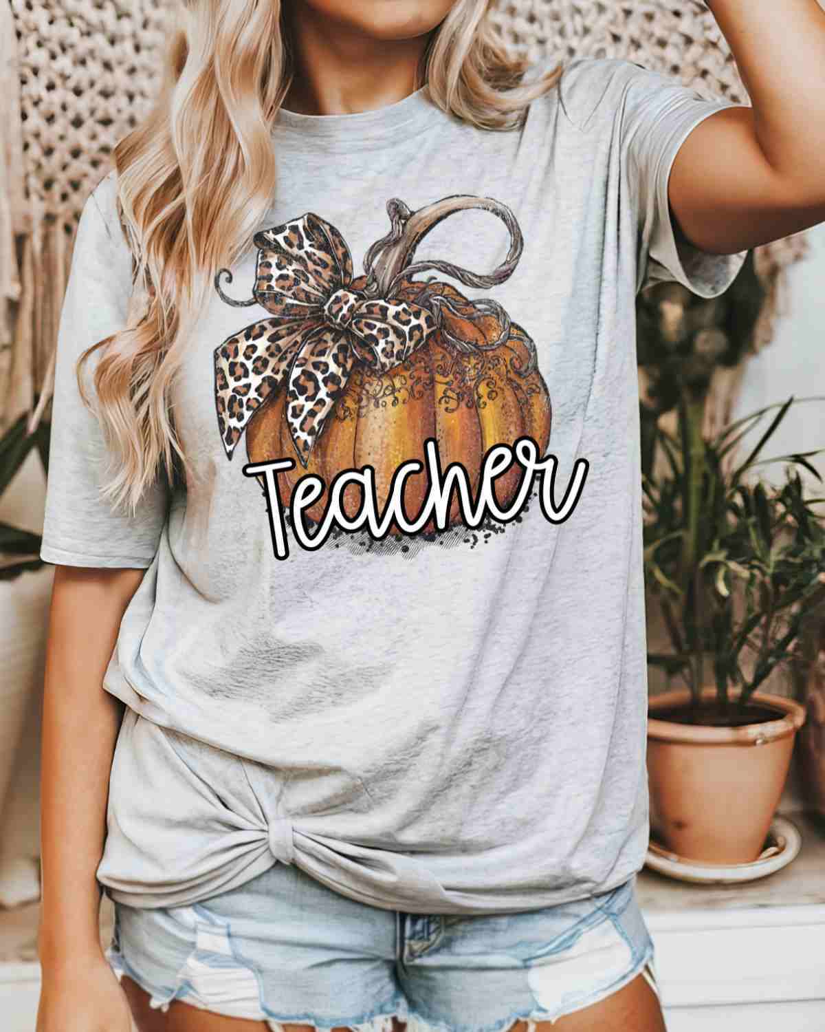 Custom Pumpkin Leopard Bow DTF Transfer