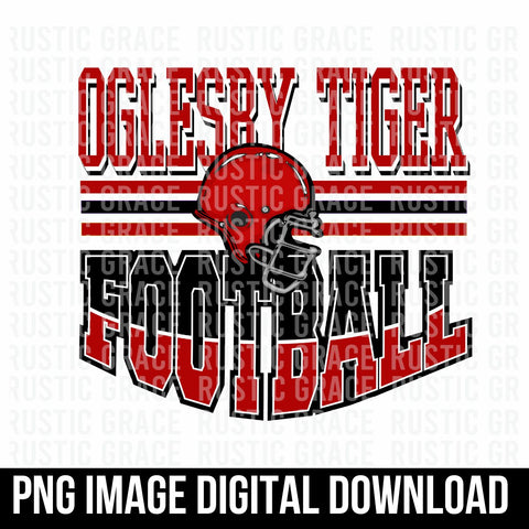 Oglesby Tigers Football Helmet Middle Digital Download