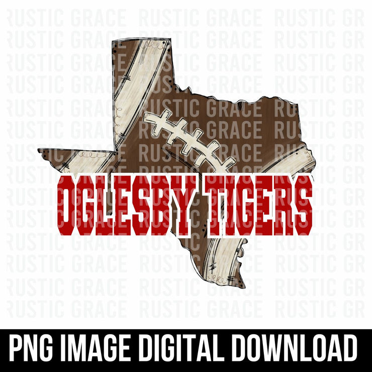 Texas Football Oglesby Tigers Digital Download